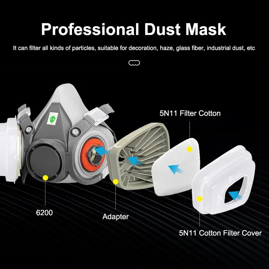 6200 Пылезащитная маска для по – обзор и цена Dust Mask Construction